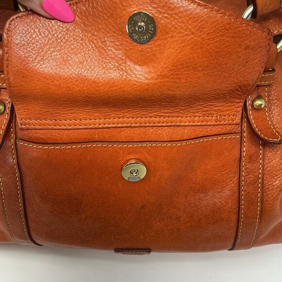 Dooney & Bourke Florentine Smith Bag Leather Satchel Natural 2011 Rugged Luxury - Picture 4 of 16